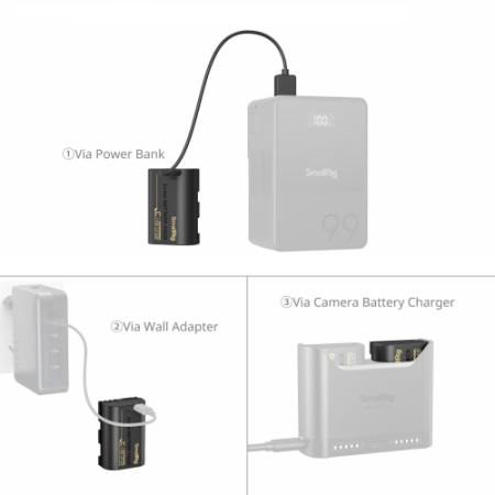 SmallRig 5295 - zamiennik, akumulator Canon LP-E6P (port USB-C, 2600mAh) - przykład użycia